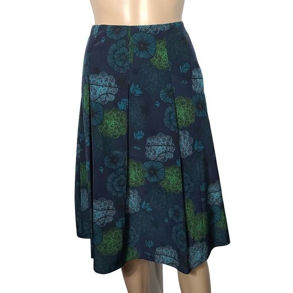 Liz Claiborne Woman's Green Floral A-line Skirt - Picture 1 of 11